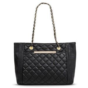 New Black Quilted  Tote